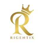 Gold Classic Luxury Letter R with Crown Fashion Logo Design