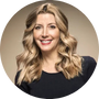 Sara Blakely, founder and CEO of Spanx, relaxed yet radiant professional portrait with warm natural lighting.